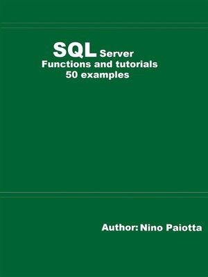 cover image of SQL Server Functions and tutorials 50 examples